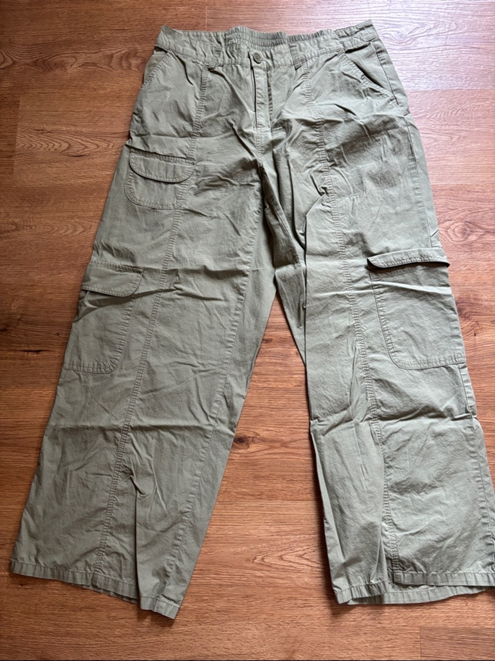 wild fable Olive Green Wide-Leg Cargo Pants
